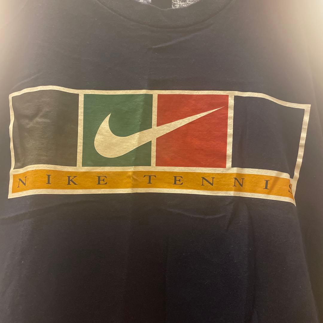 NIKE ナイキ　テニスTシャツ　白タグ90s００s日本製入手困難　XLサイズ