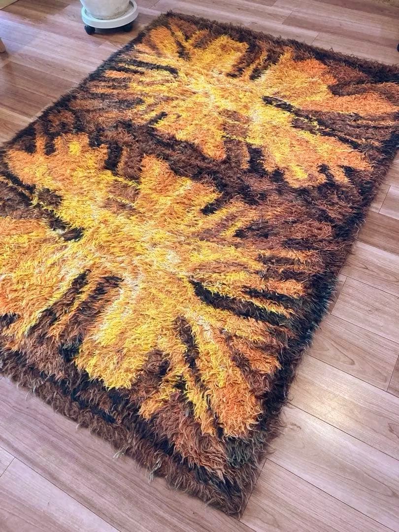 シャギーラグ ヴィンテージ イギリス 135x190cm