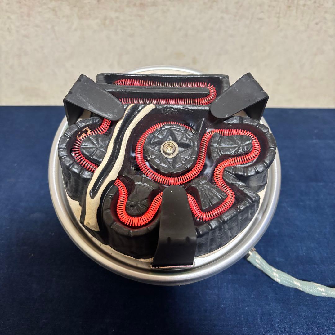 希少/角谷紗村/琉球風炉釜/唐銅風炉/茶釜/野々田電熱器/真塗敷板/底瓦/茶道具