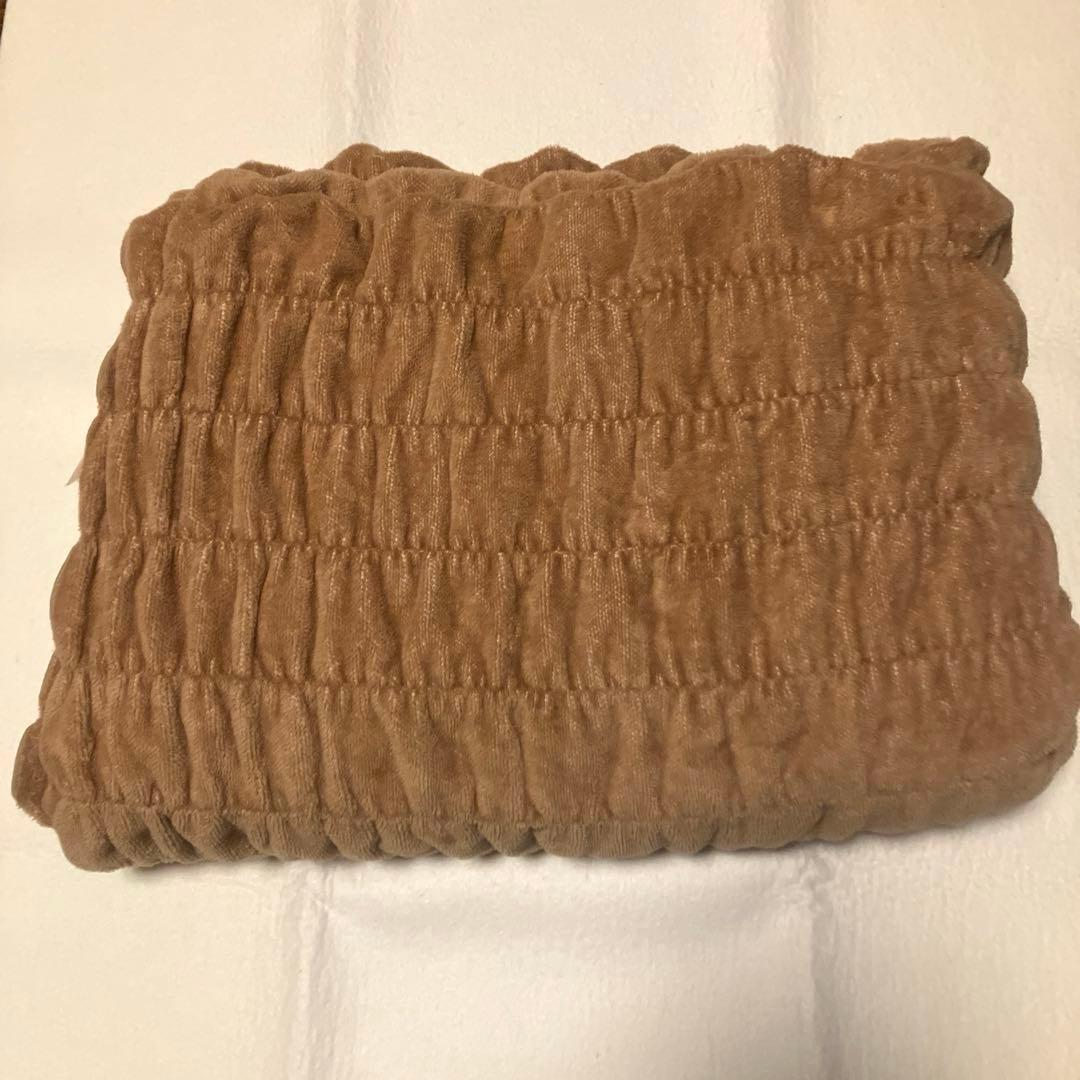 美品　ロマンス小杉　ふかふかケット　シングル　ベージュ　ヒートコットンケット