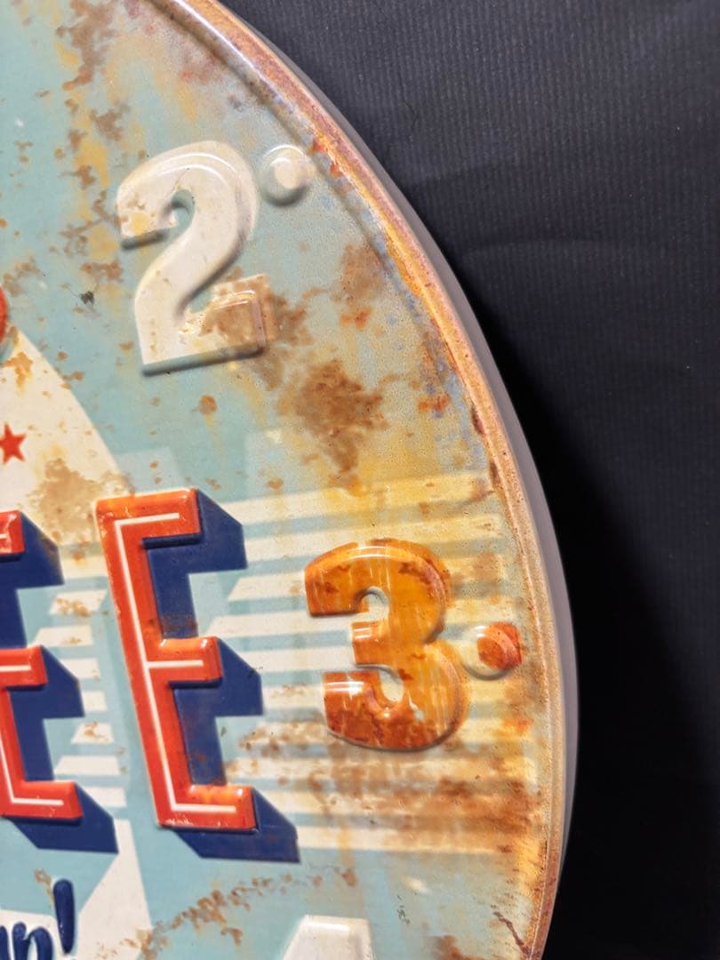 ヴィンテージ レトロ 掛け時計 39.5cm 訳あり インテリア COFFEE