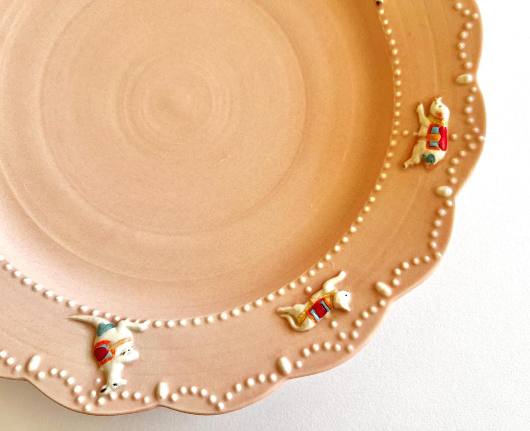 【未使用】佐々木忍 メリーゴーランドプレート お皿【ピンク】