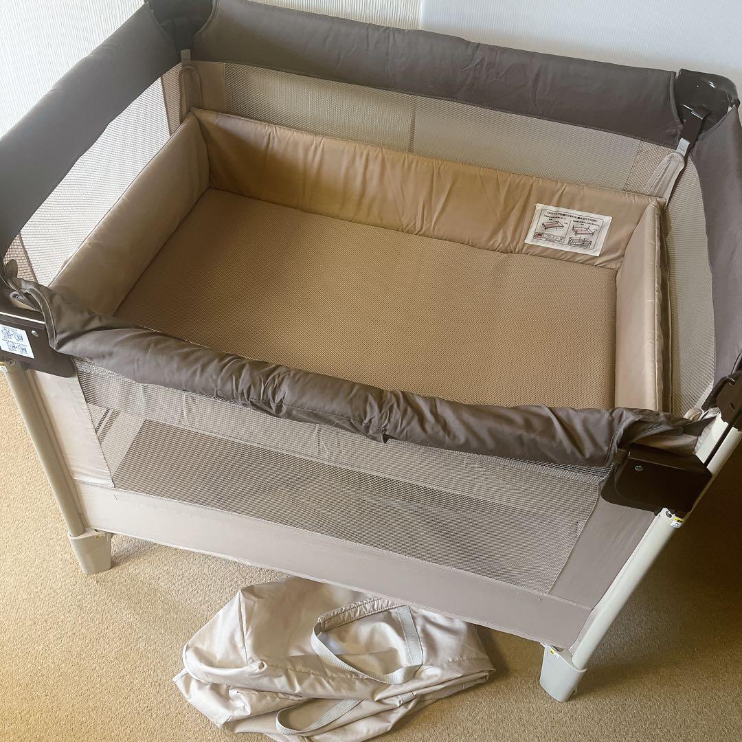 Aprica アップリカ　ココネル エアー ベビーベッド ブラウン