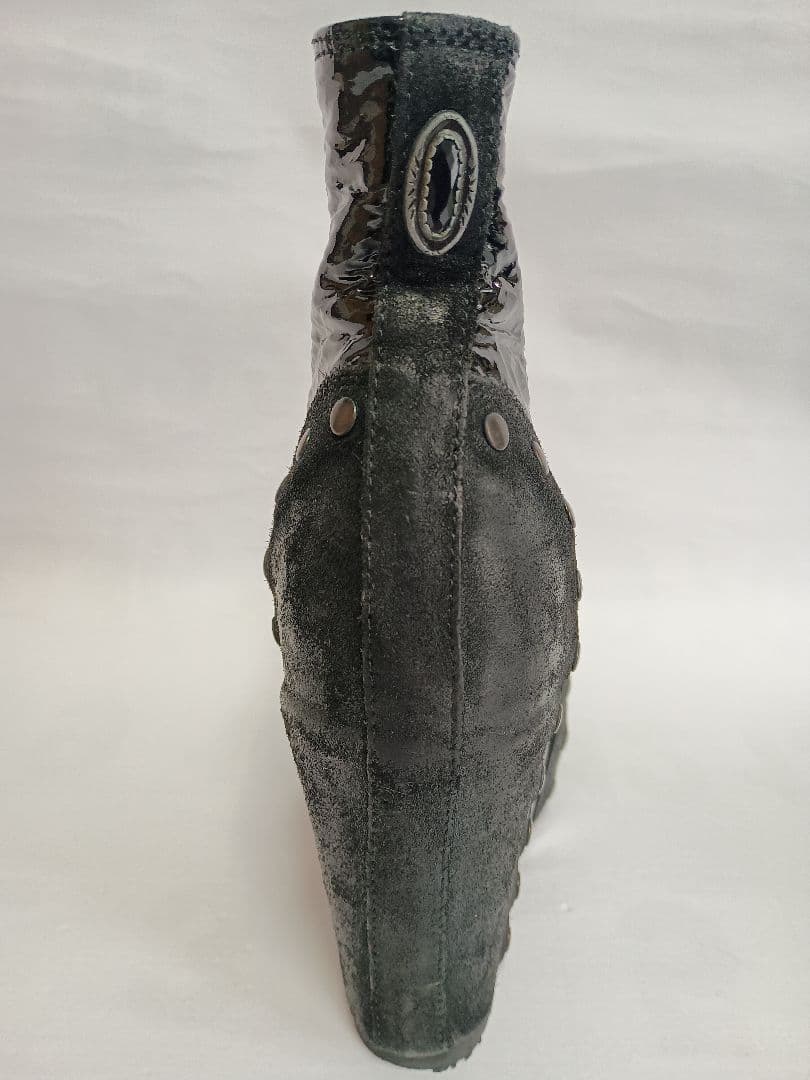 RUCO LINE サイドゴアブーツ グレー 高ヒール