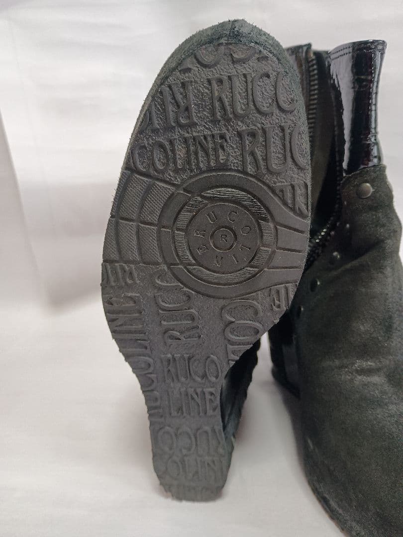 RUCO LINE サイドゴアブーツ グレー 高ヒール