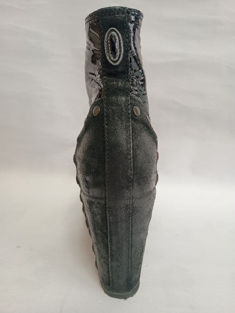 RUCO LINE サイドゴアブーツ グレー 高ヒール