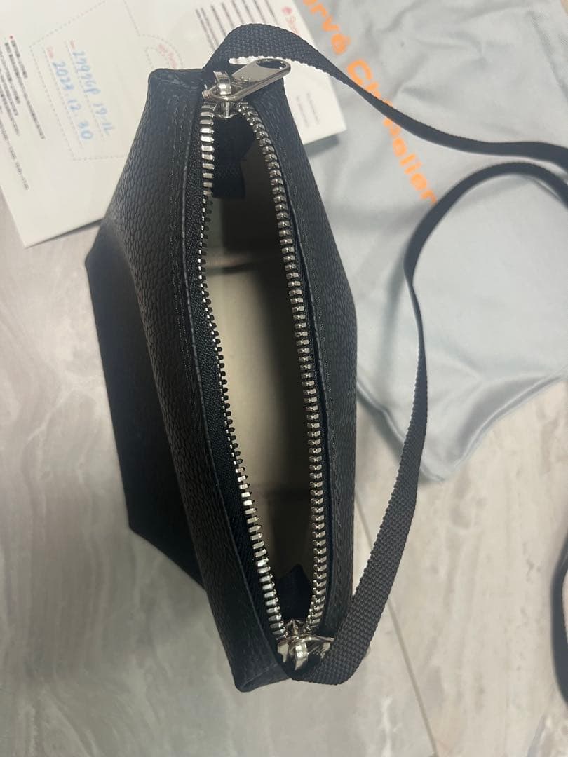 Hervé Chapelier ブラックショルダーバッグ