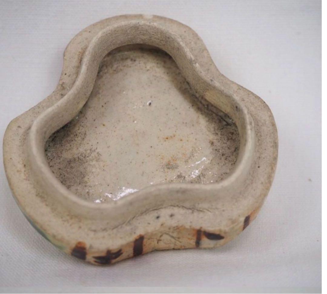 送料無料　江戸明治　古い織部香合/香盒　美濃焼 香道具華道具 蓋物古美術骨董古玩