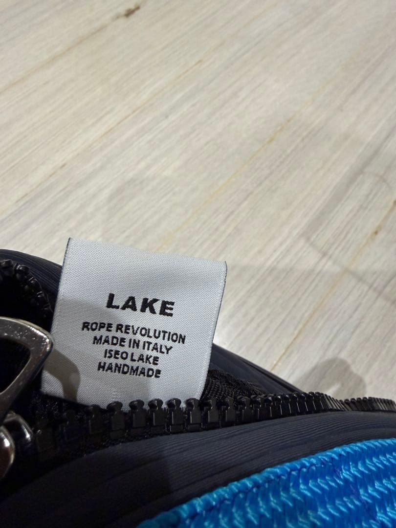 L4K3 ハンドバッグ グレー×ブルー ゴルフ対応