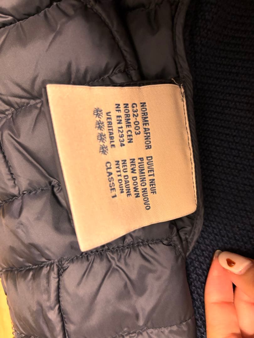 モンクレール　ダウン　カーディガン　ネイビー