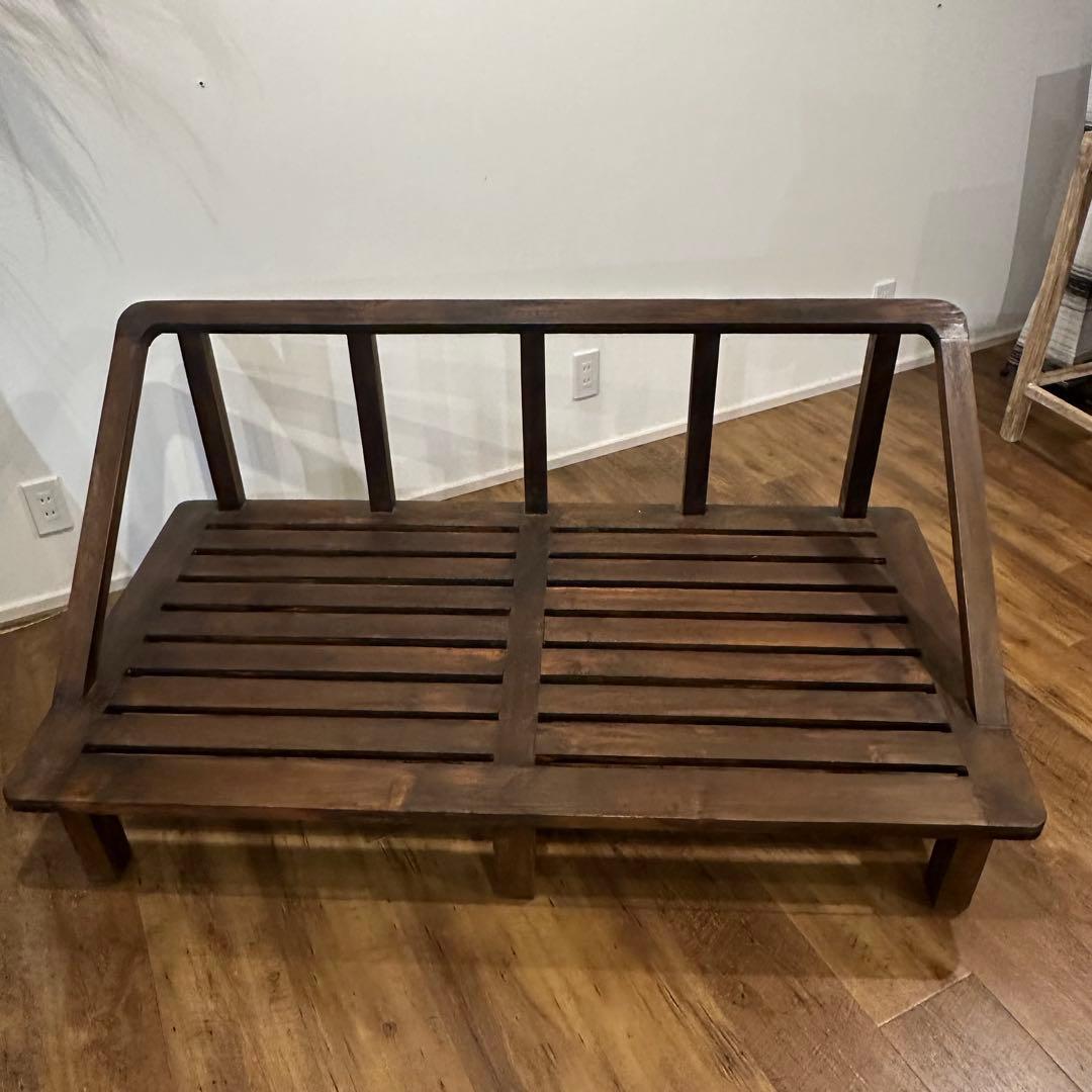 【訳あり】バリ島チークソファ　2人掛けソファw150cm 通常220,000円が