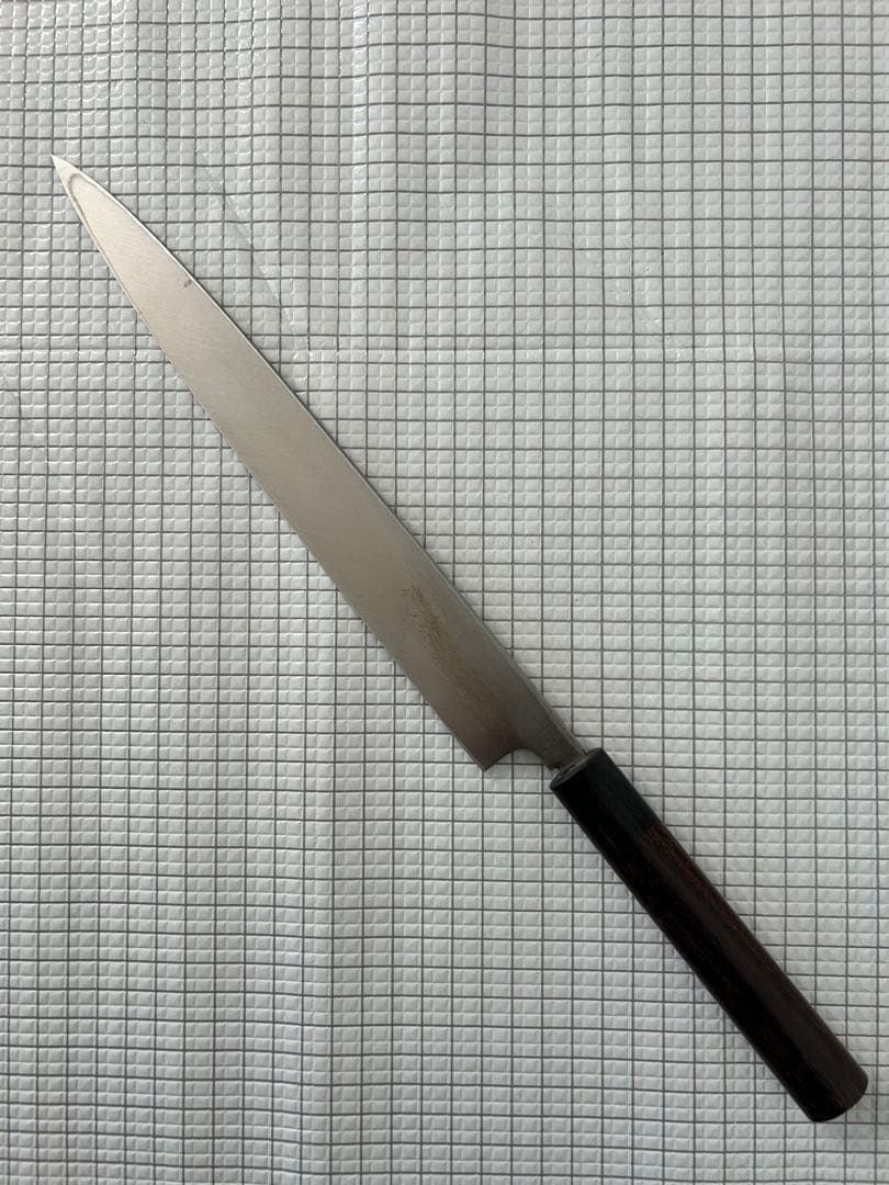 仙助 包丁 刺身包丁 柳刃包丁 安来鋼青紙２号 270mm 紫檀シノギ柄 ②