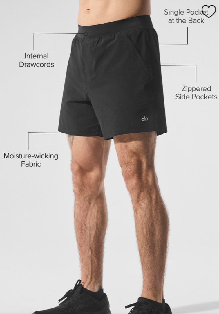 ウォーキング・ランニングウェア Alo Yoga 5\" Repetition Short - Black S