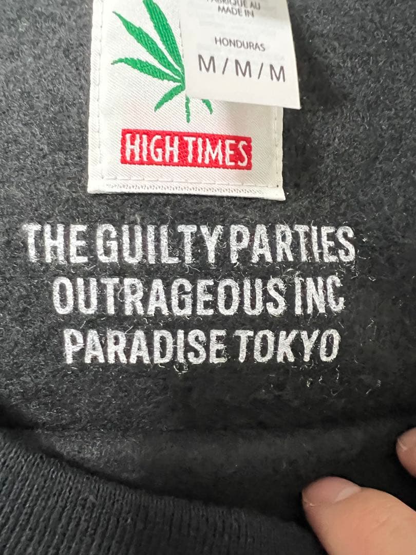24SS ワコマリア ×HIGHTIMES スウェット ブラック size:M