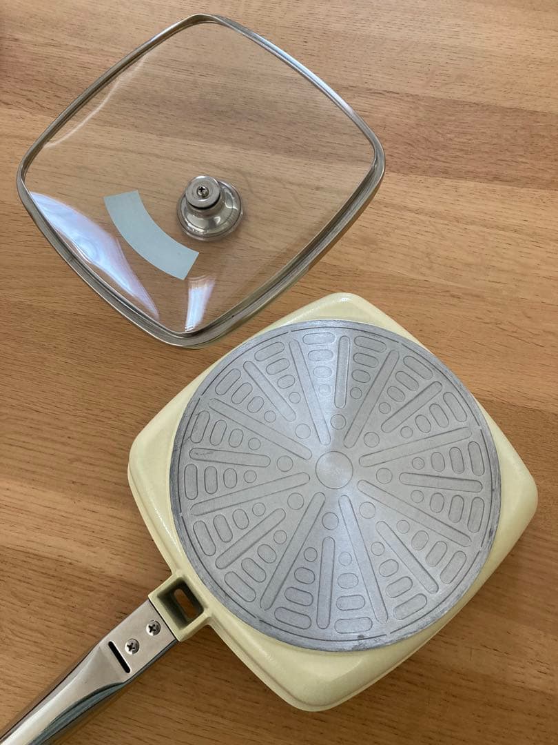 廃盤・希少　アサヒ軽金属 ローストパンS 21cm IH対応　適温計付き