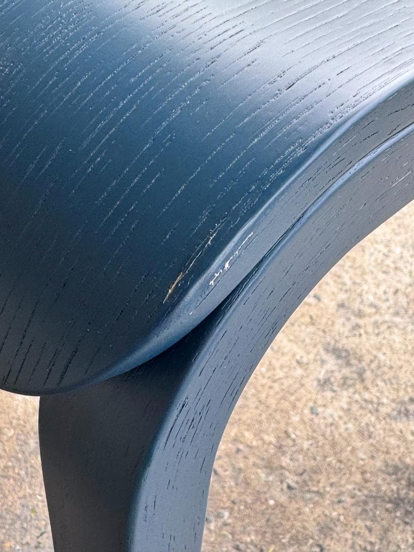 旭川家具 匠工芸 TAPEREDスツールB ロータイプ オーク 張座 ネイビー