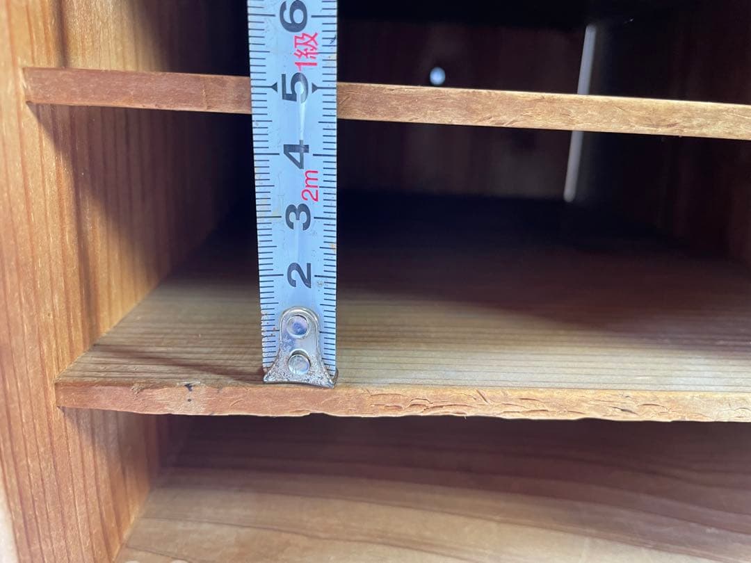 昭和レトロ　アンティーク家具　木製棚　書類棚