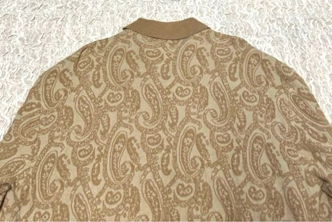【希少】 Christian Dior コットンニット ペイズリー ポロシャツ