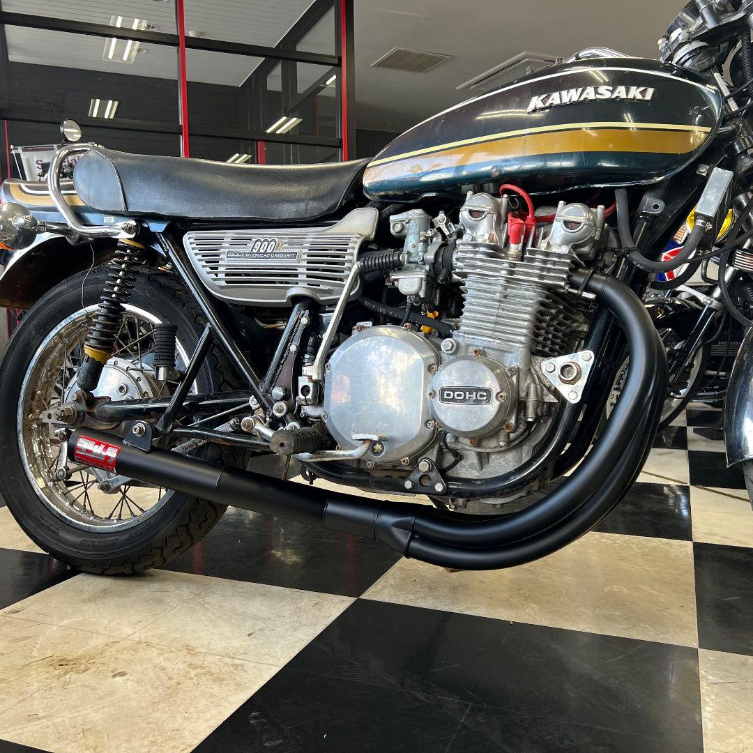 Z1 Z2　集合管　機械曲げマフラー黒　送料込み