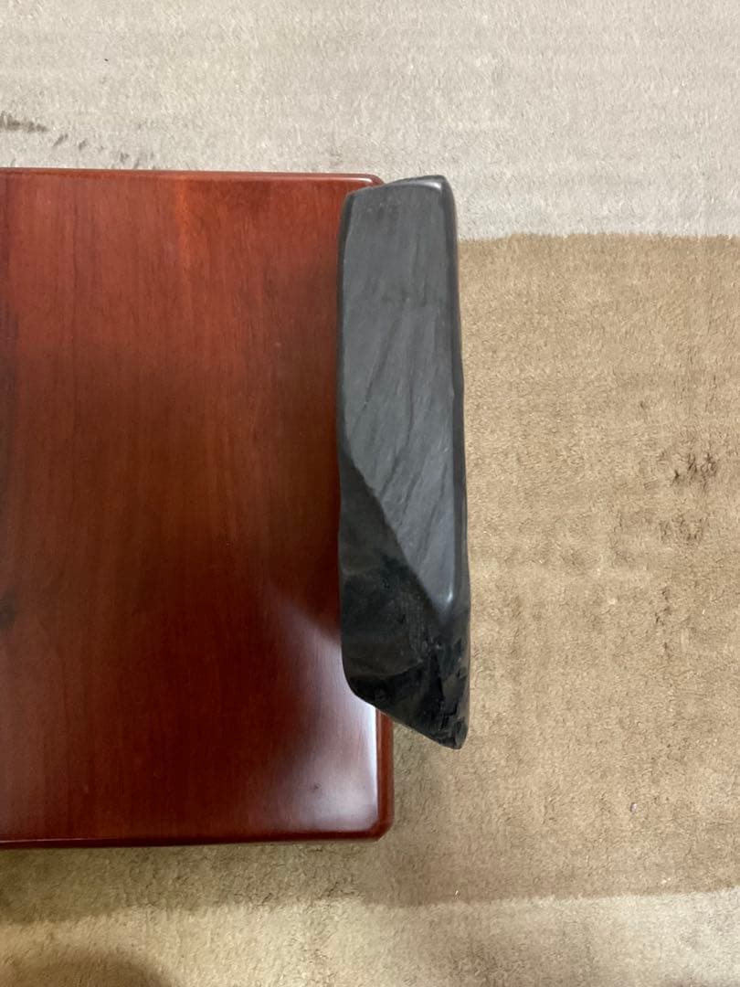 【雨畑真石】大型硯 景色良好 貴重品