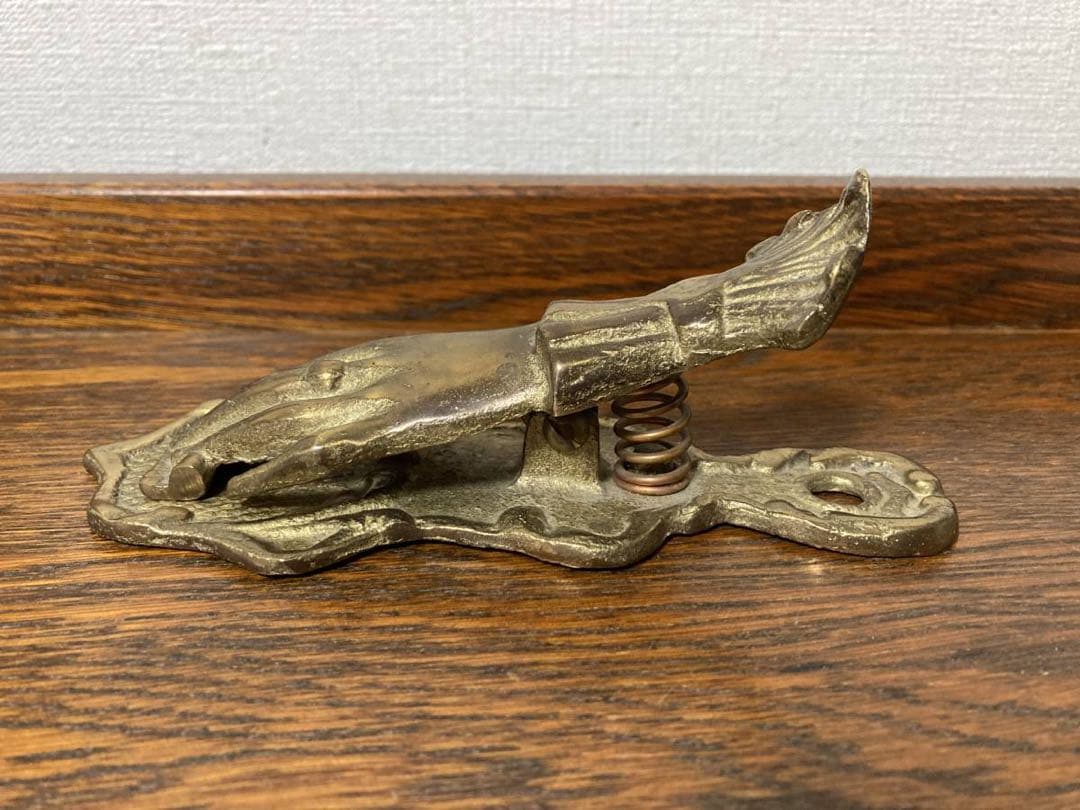 ビンテージ☆ハンドクリップ(大サイズ)壁掛けビクトリア朝 真鍮 ブロカント