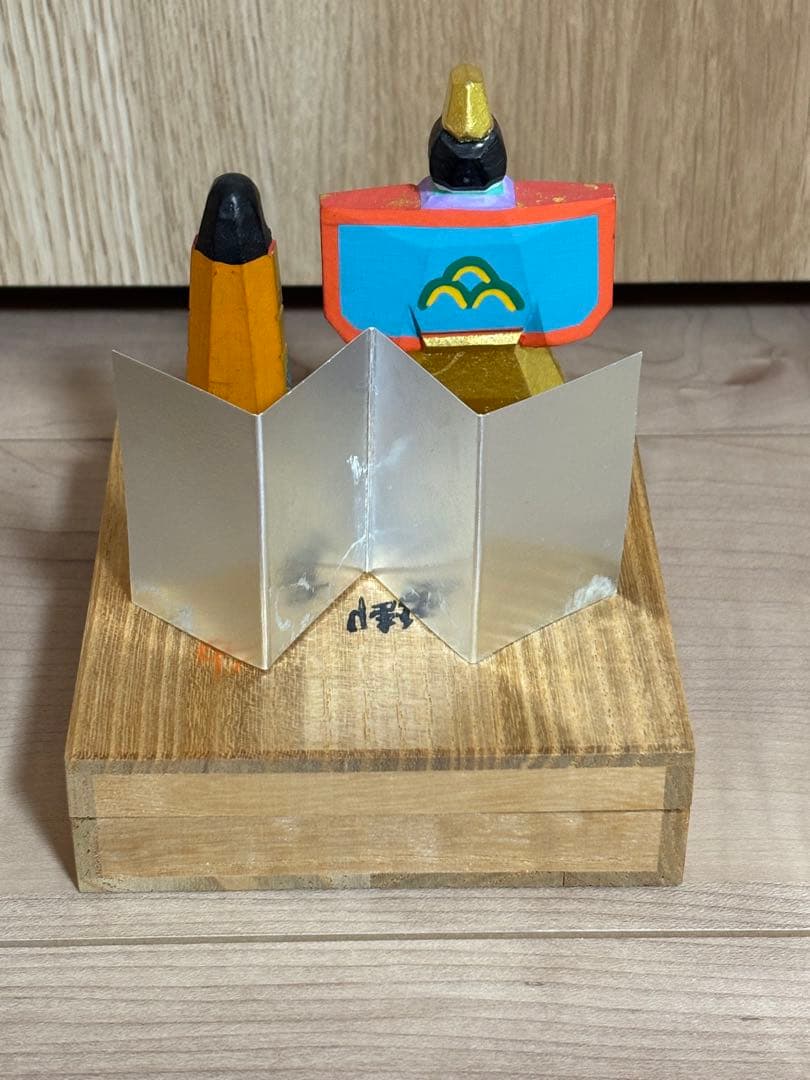 【最終値下げ】奈良一刀彫 神泉作 立雛 お雛様 お内裏様 雛人形 工芸品