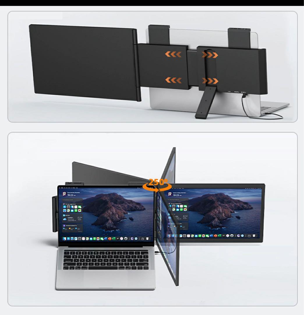 ノートPC用 Windows/Mac対応 デュアルディスプレイ ダブルモニター