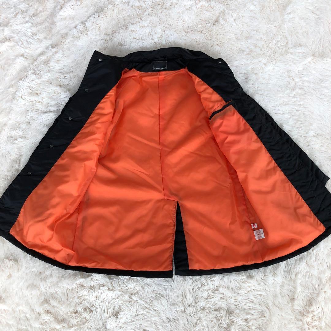 ナンバーナイン中綿ナイロンジャケットナイロンコートブラックNumbernine