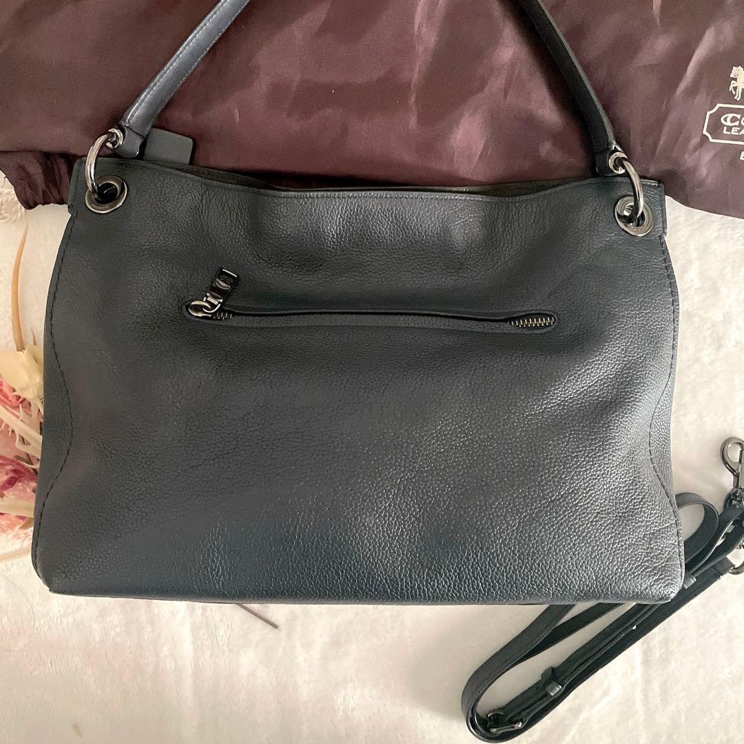 COACH クラークソン ホーボー 紺 24947 2way ショルダーバッグ