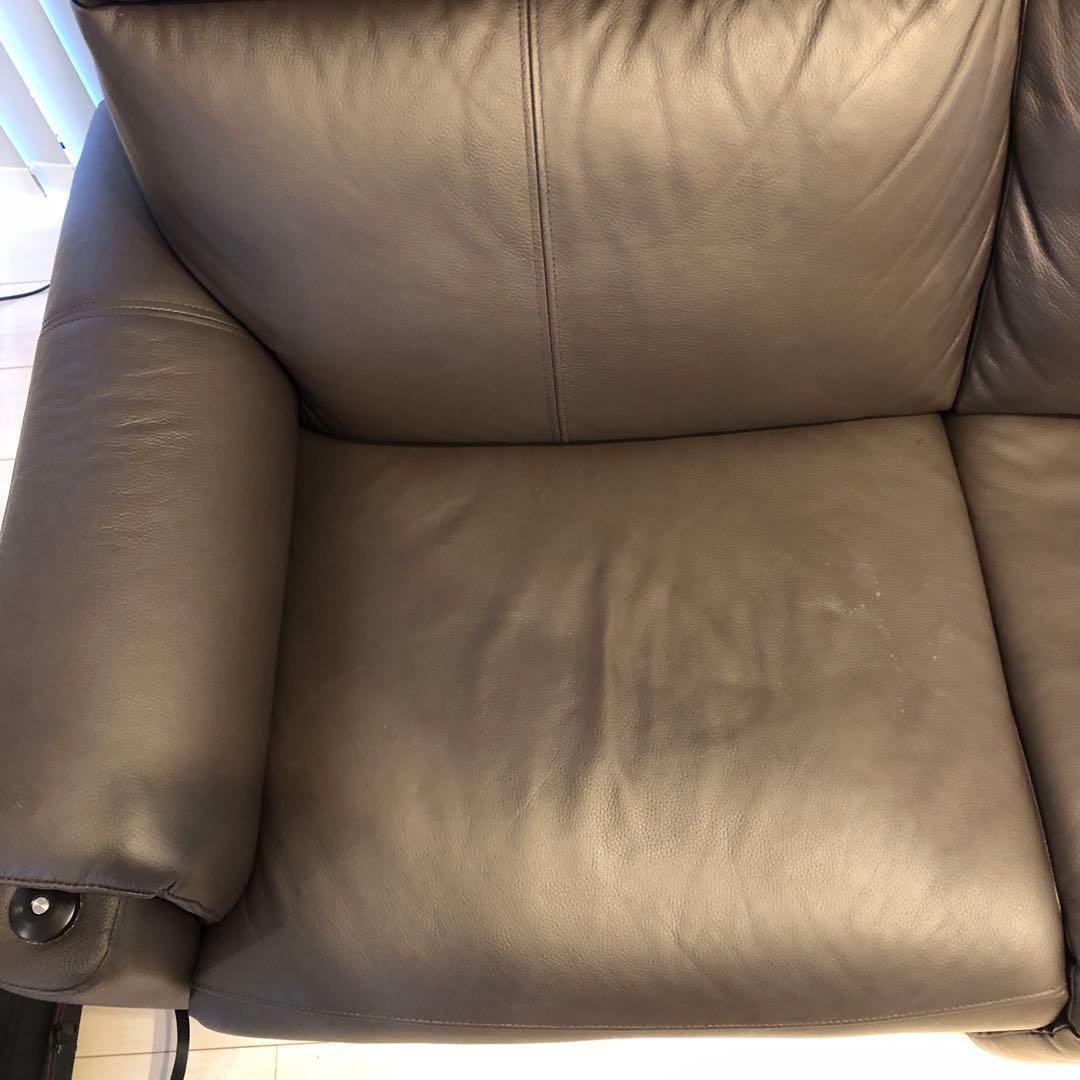 【直接引取可能】ヤマダ 電動リクライニングソファ 2人掛け ダークブラウン