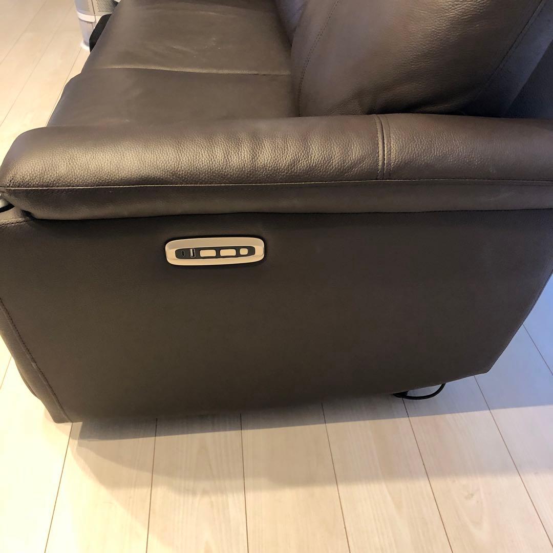 【直接引取可能】ヤマダ 電動リクライニングソファ 2人掛け ダークブラウン