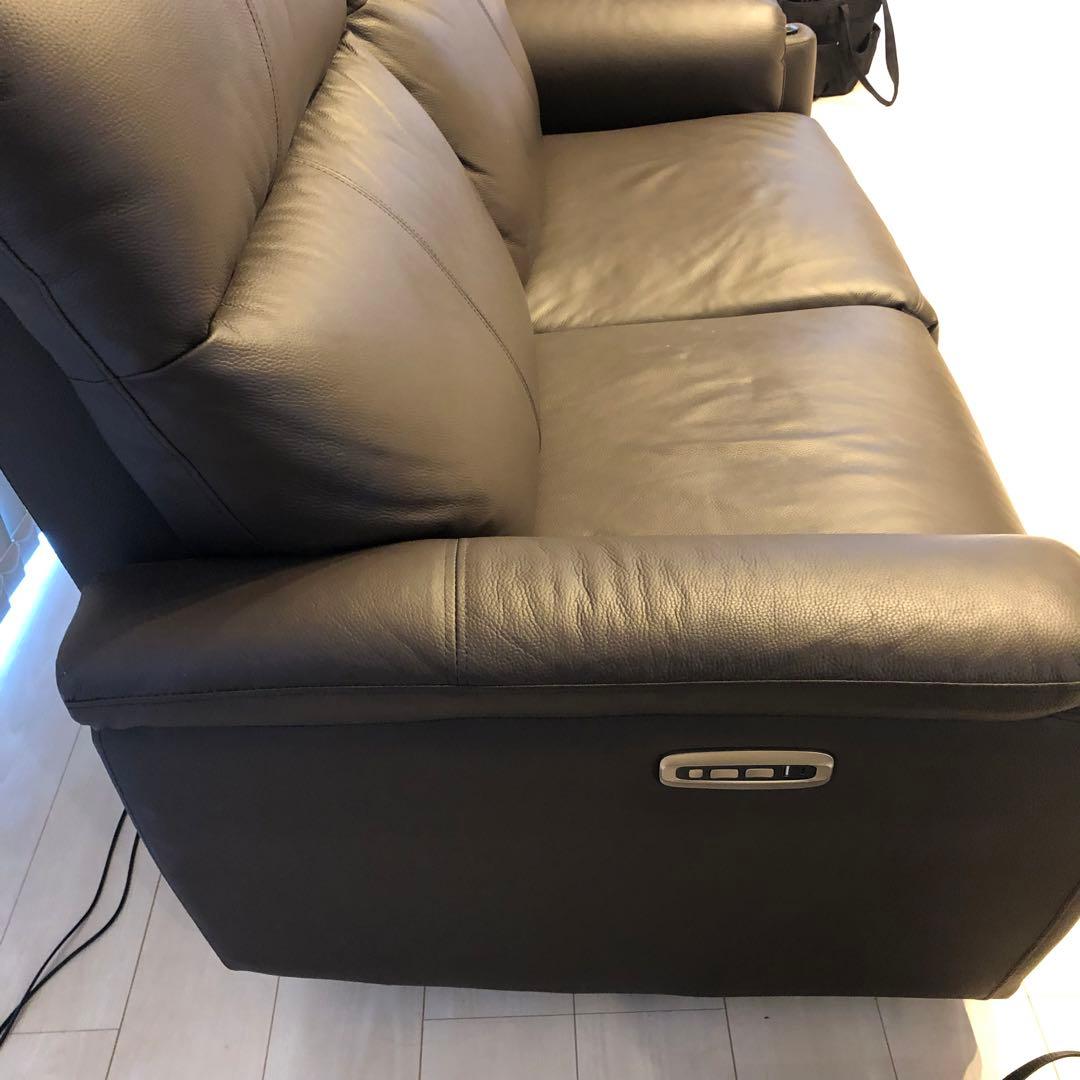 【直接引取可能】ヤマダ 電動リクライニングソファ 2人掛け ダークブラウン