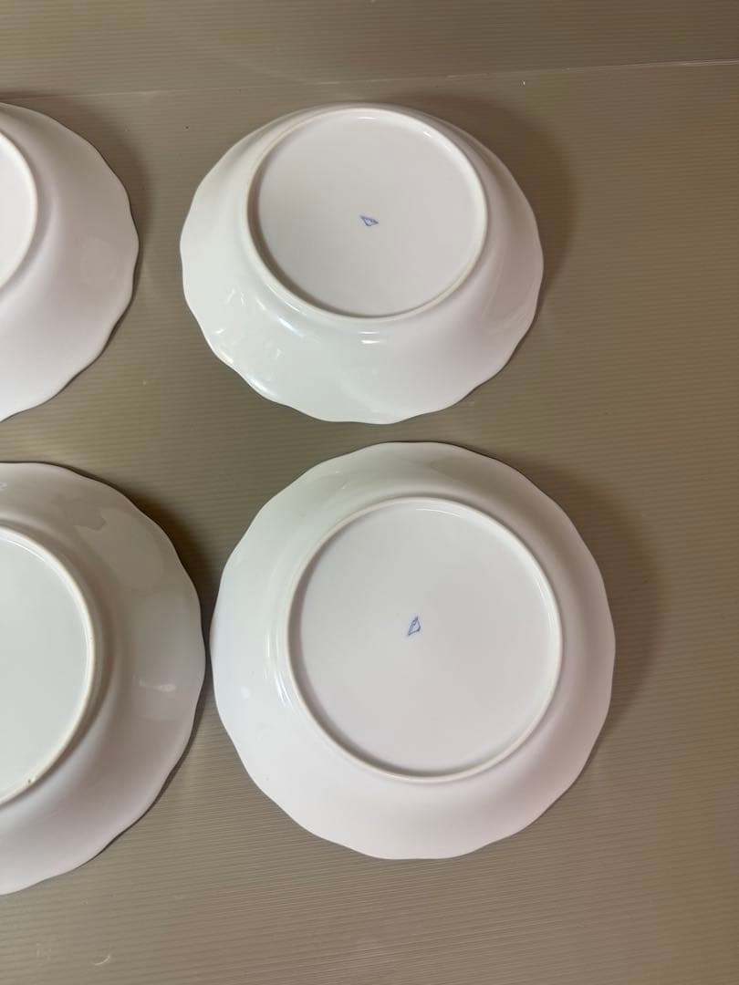 2926深川製磁　蝶文　皿　6客　未使用