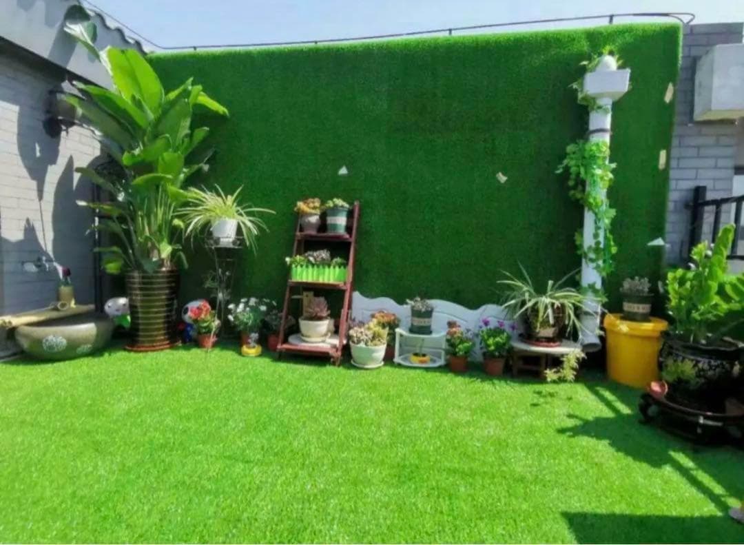 人工芝2m×10mロール芝丈35mm芝生 密度2倍固定ピン付2本セット