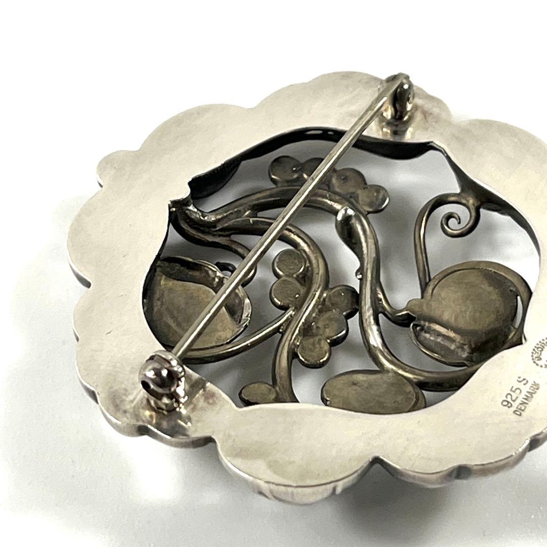 【美品】  ムーンライト ブロッサム ブローチ シルバー