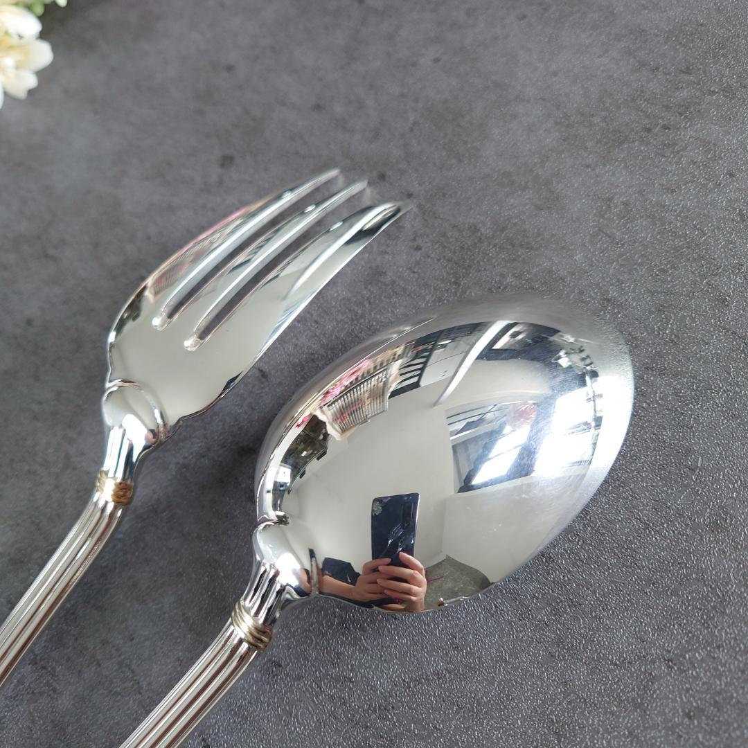 希少 美品 クリストフル アリアゴールドリング サービングセット 2点