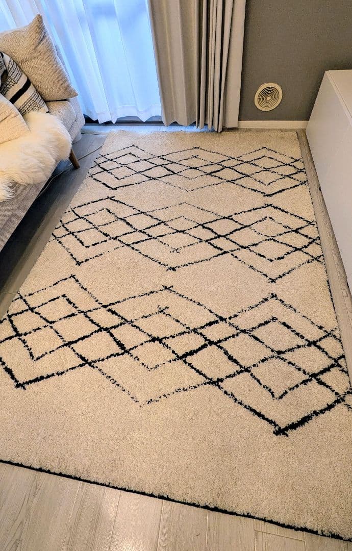 unico HIMAYA(ハイマヤ) ラグ ブラック 140×200cm