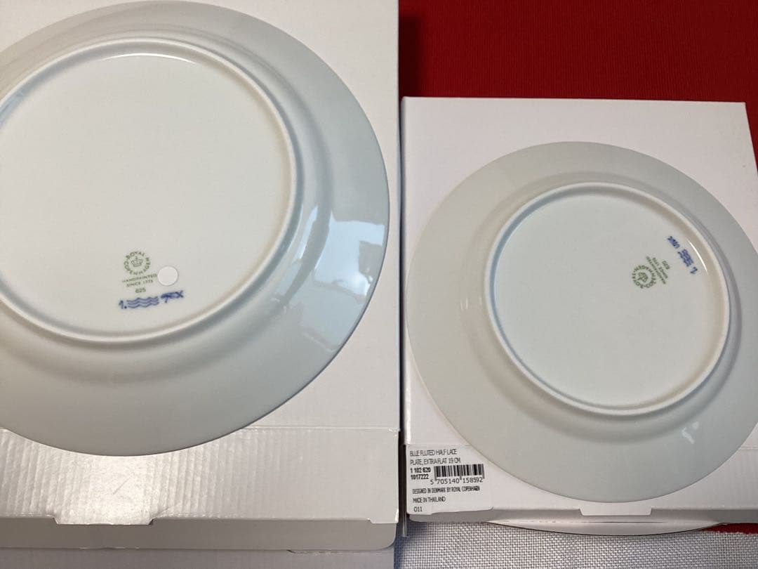 人気ロイヤルコペンハーゲン ブルーフルーテッドハーフレース プレート 19cm