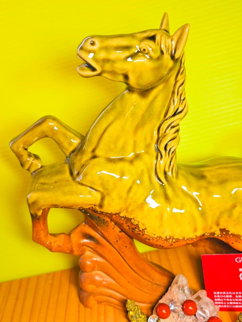 osamu様★専用★佐渡の赤玉石ブレスと信楽焼の馬の置物の2個セット‼️