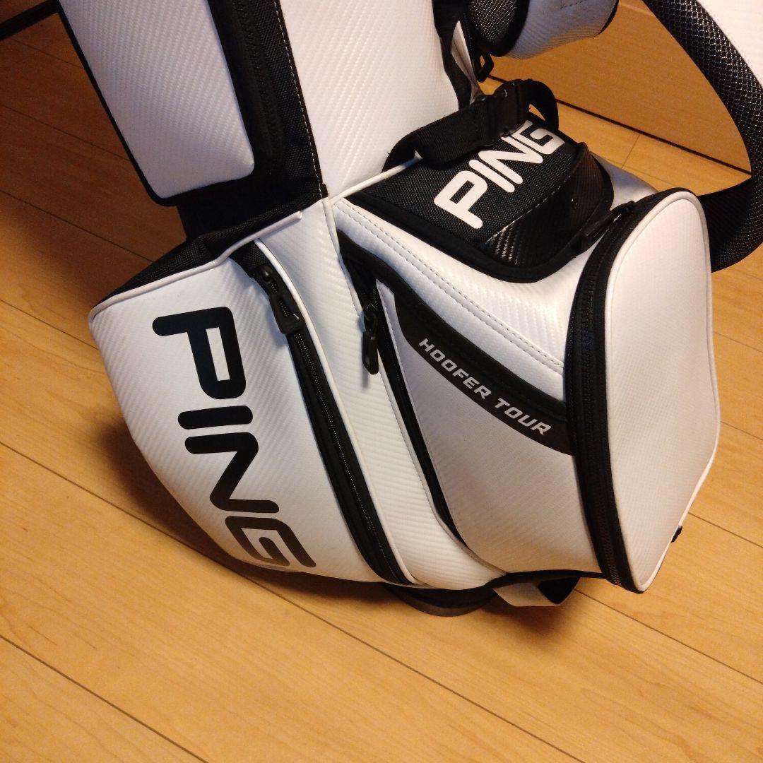PING HOOFER TOUR スタンドバッグ ホワイト/ブラック