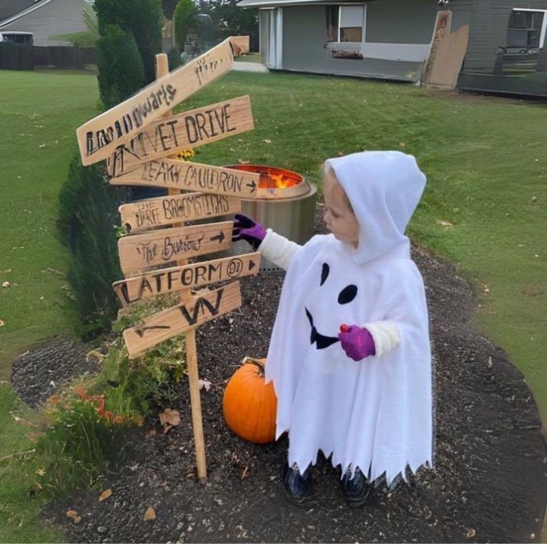 子ども フード付き おばけポンチョ ハロウィン 仮装 男の子 女の子