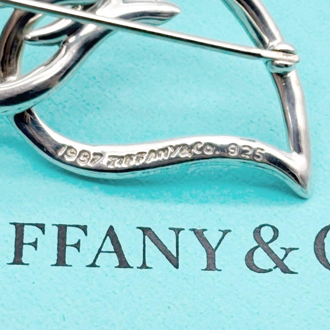 美品◎ ティファニー ダブルリーフブローチ シルバー925