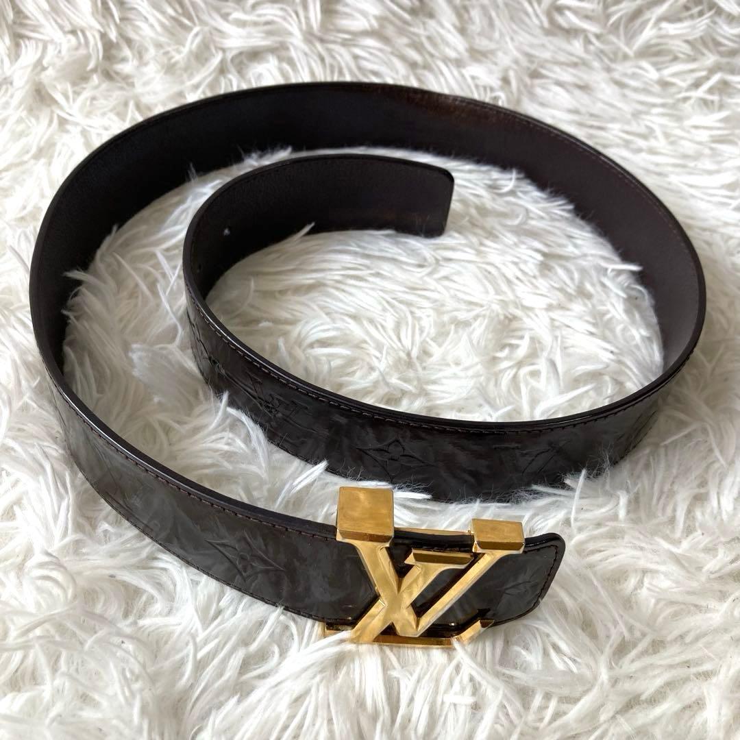 LOUIS VUITTON ルイヴィトン モノグラムヴェルニ ベルト ボルドー