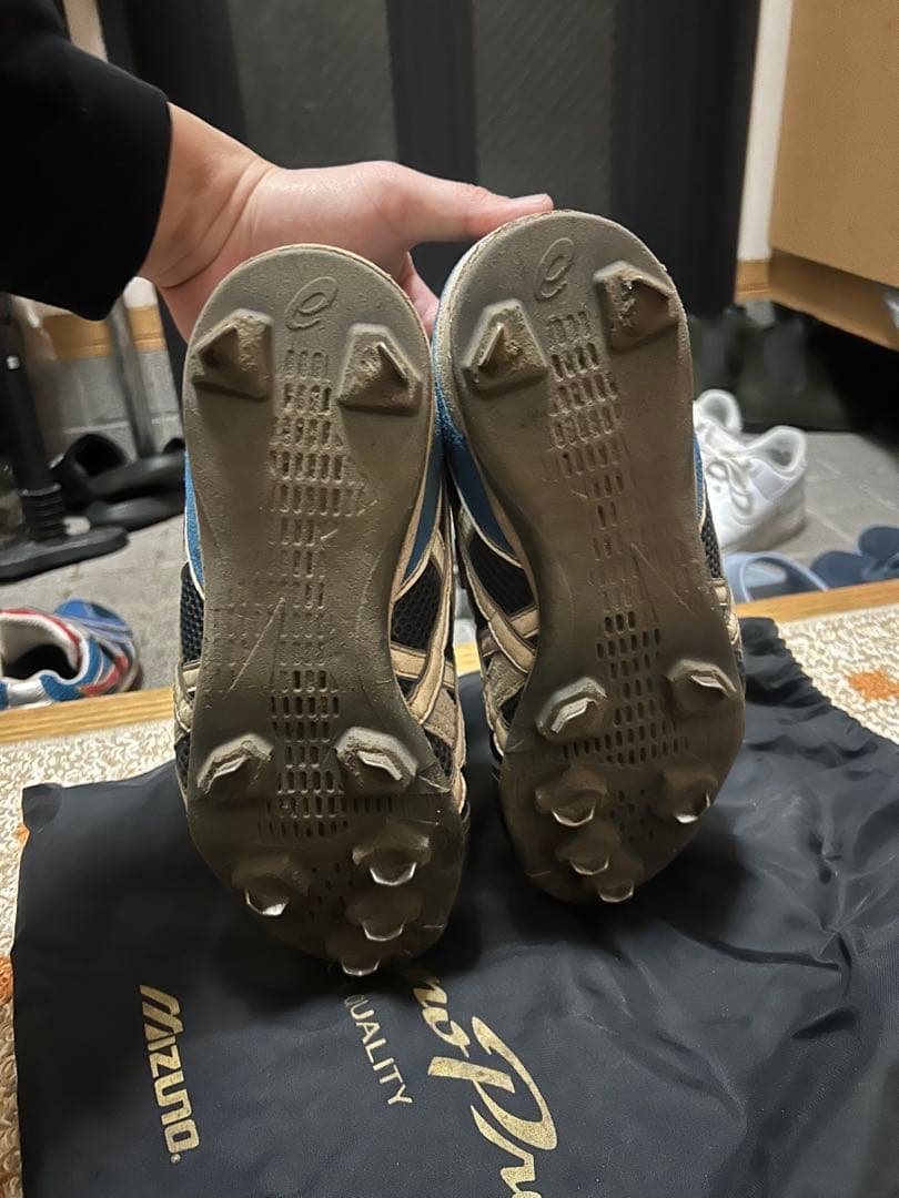 JPアセット証券野球部　ASICS スパイクシューズ ネイビー/グレー