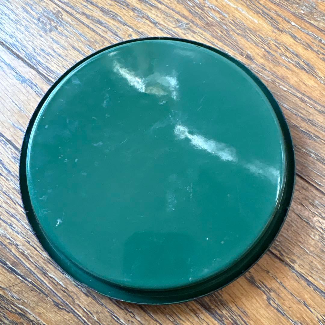 ホーロー　小物入れ／ゴミ箱　緑