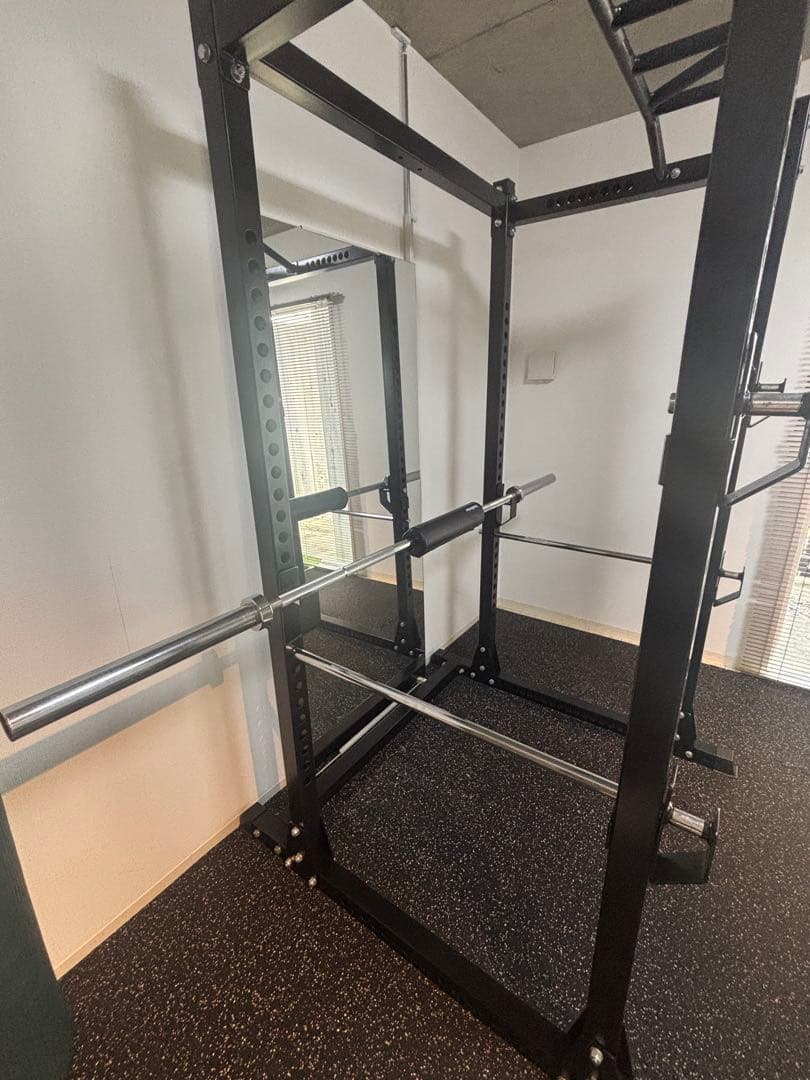 【アーモンド】パワーラック　オリンピックバー付