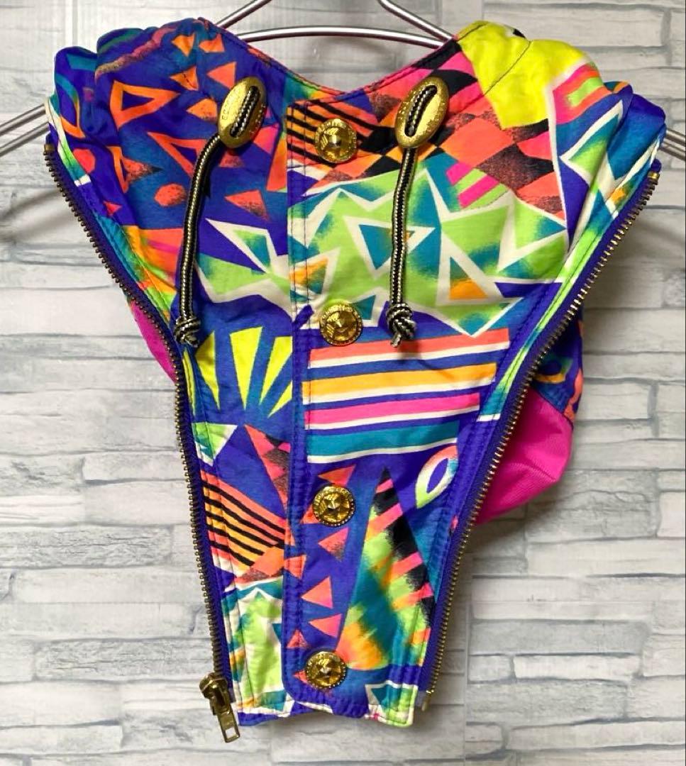 ellesseエレッセ スキーウェア 上下セット 下つなぎ 総柄 ヴィンテージ