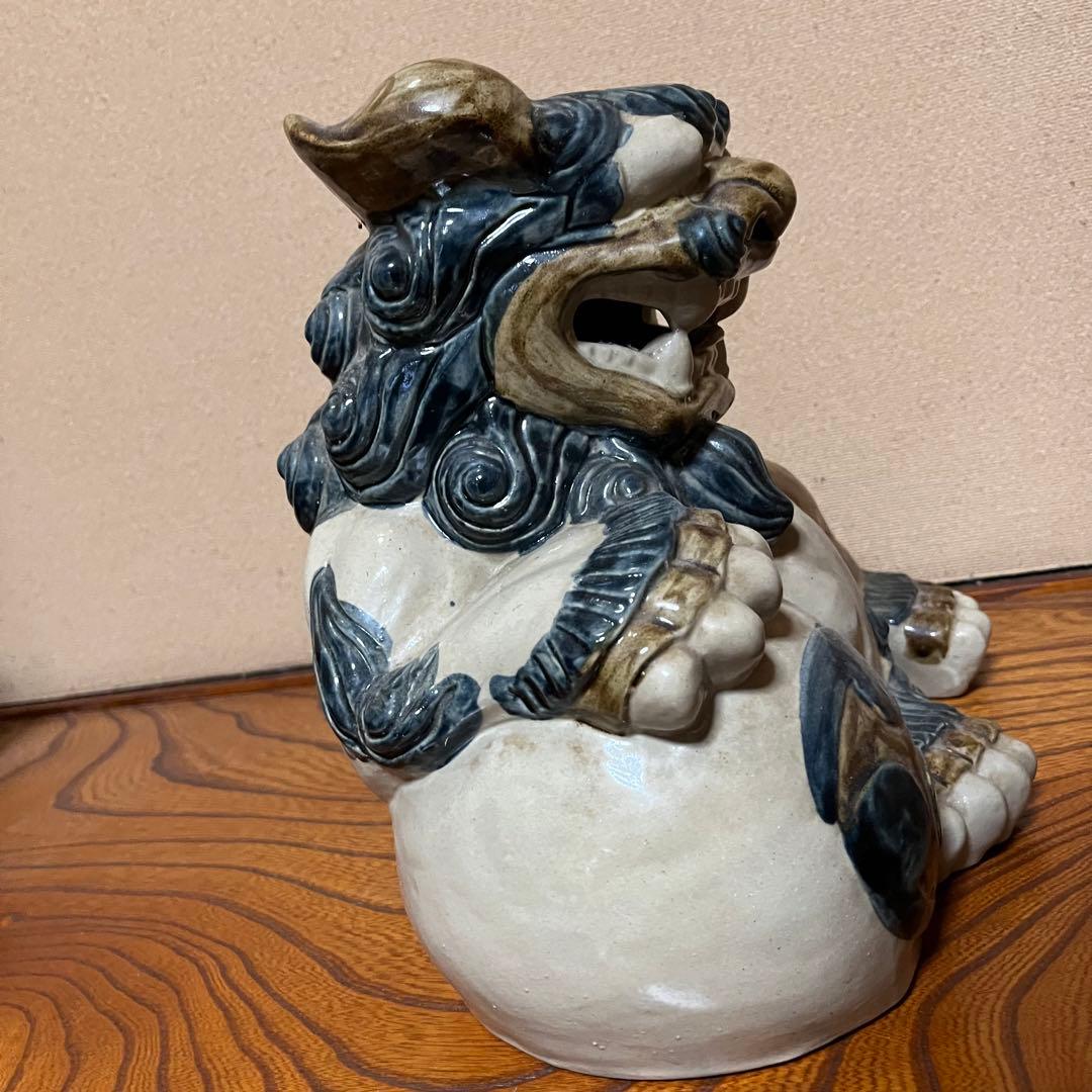 シーサー 置物 沖縄土産 土産 魔除 厄除 大小 3個セット 古い 琉球焼