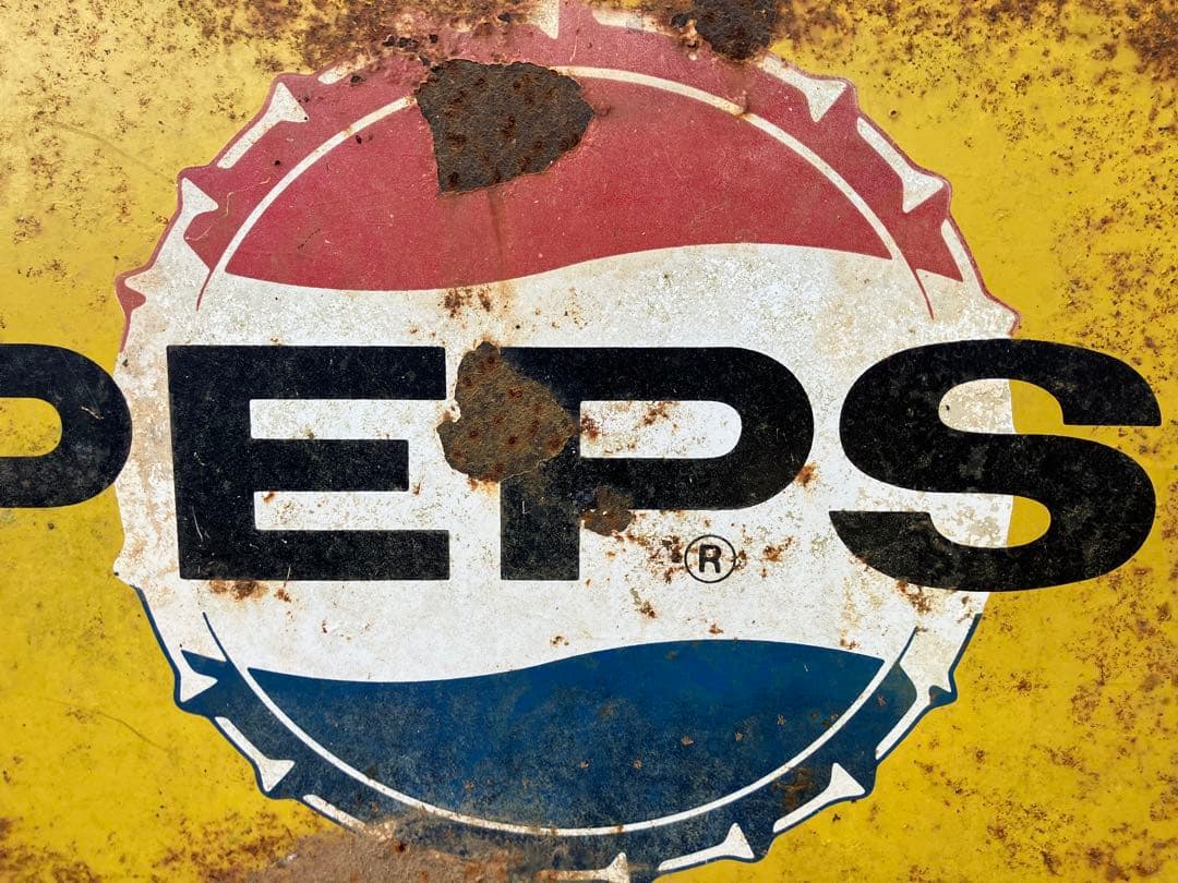 Y*u様 ペプシコーラ 昭和レトロ 当時物 ホーロー看板 PEPSI ペプシコー