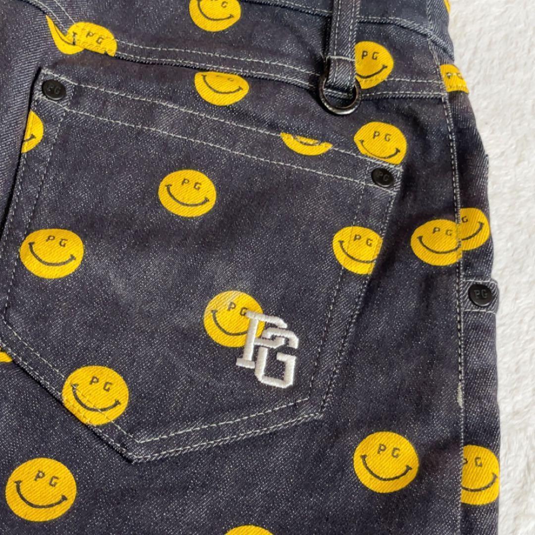 美品　パーリーゲイツ　セットアップ　にこ　スマイル　パーカー　スカート　デニム